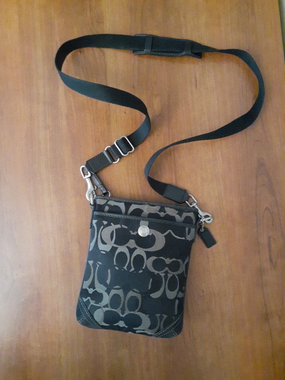 Coach Canvas Monogram Crossbody Purse - Picture 4 of 15